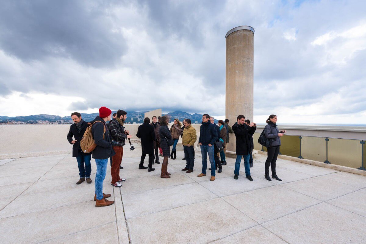 Visite de l'unité d'habitation de Marseille Le Corbusier avec Jacques Sbriglio