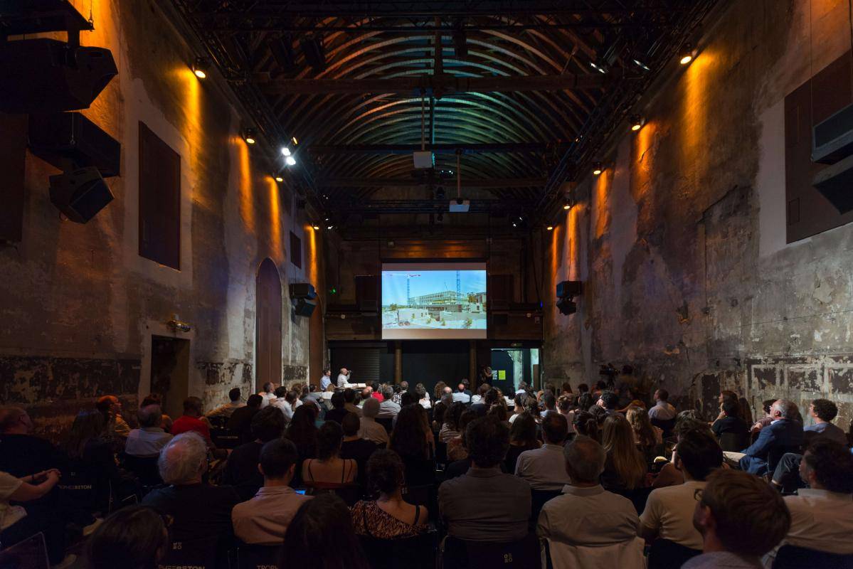 Snøhetta, Scape Architecture - SRA Architectes, et l’entreprise AAB  |  Ateliers 2/3/4/ - Christine Edeikins et Jean Mas - Delta Préfabrication, Romain Taïeb, Vinci Construction le 15 juin 2017, Maison de l’architecture IDF 