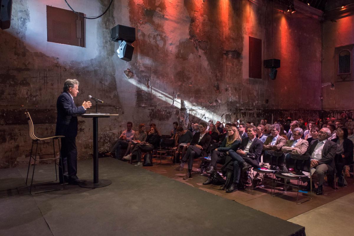 Conférence de Christian de Portzamparc, le 6 juin 2019 à la Maison de l'architecture Île-de-France à Paris - Photo : Écliptique / Laurent Thion