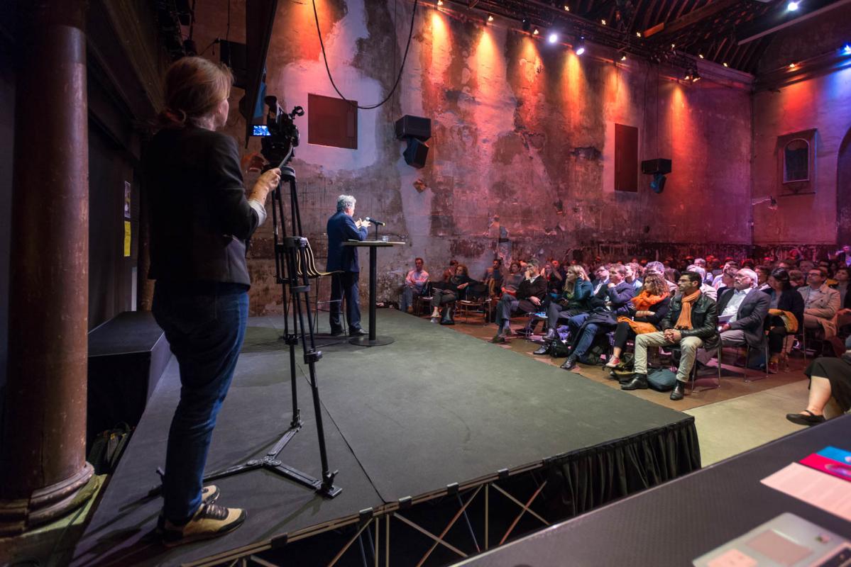Conférence de Christian de Portzamparc, le 6 juin 2019 à la Maison de l'architecture Île-de-France à Paris - Photo : Écliptique / Laurent Thion